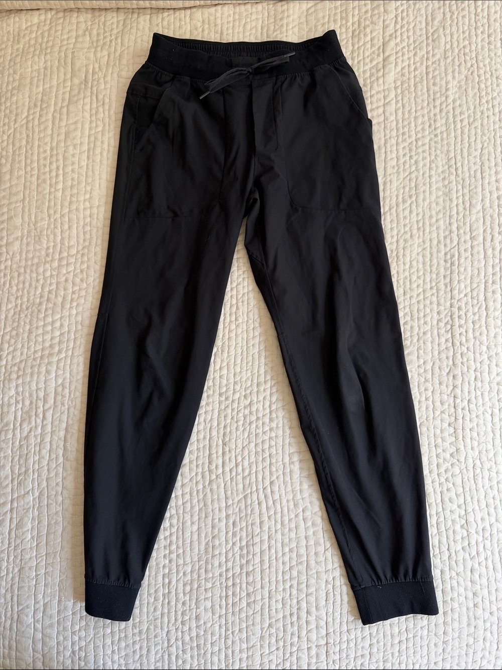 Black Men's Lululemon ABC Jogger Pants - Lightweight Drawstring Comfort